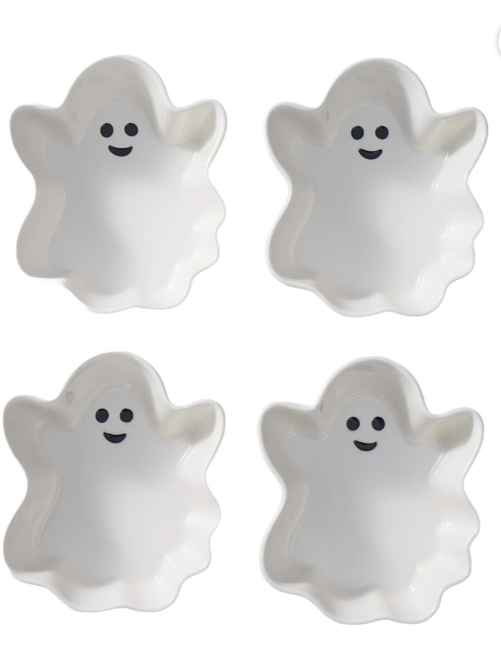 Way to celebrate ghost ceramic appetizer bowls lot of 4 NWT